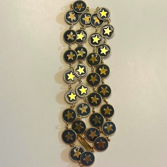 TOVA Gold Star Long Necklace Set in Blue-Grey Enamel in Gold-Tone Metal - Picture 16 of 16